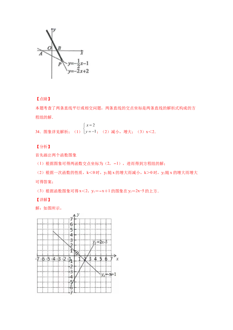 专题5.21二元一次方程（组）与一次函数（专项练习）（基础篇）-2021-2022学年八年级数学上册基础知识专项讲练（北师大版）_北师大初中数学_8上-北师大版初中数学_旧版_06专项讲练