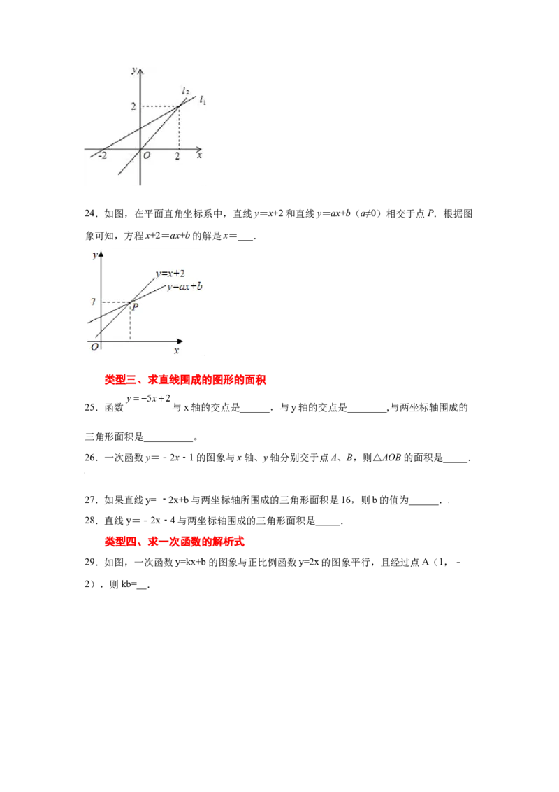 专题5.21二元一次方程（组）与一次函数（专项练习）（基础篇）-2021-2022学年八年级数学上册基础知识专项讲练（北师大版）_北师大初中数学_8上-北师大版初中数学_旧版_06专项讲练