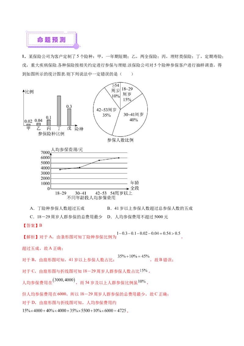 专题21概率与统计常考小题归类（讲义）（解析版）_02高考数学_2025年新高考资料_二轮复习_上好课2025年高考数学二轮复习讲练测（新高考通用）3379306