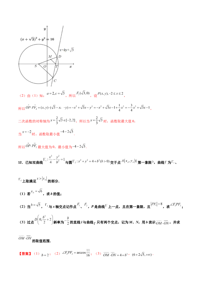 专题28圆锥曲线求范围及最值六种类型大题100题(解析版)_02高考数学_新高考复习资料_2022年新高考资料_千题百练2022高考数学
