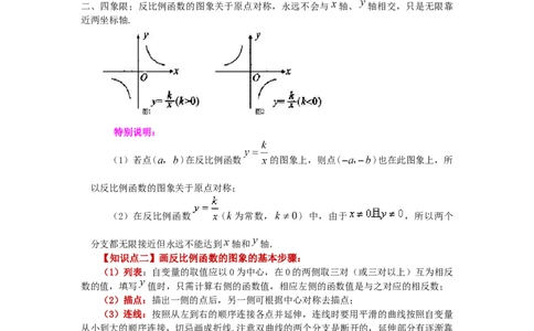 专题6.4反比例函数的图象和性质（知识讲解）-2022-2023学年九年级数学上册基础知识专项讲练（北师大版）_北师大初中数学_9上-北师大版初中数学_06专项讲练