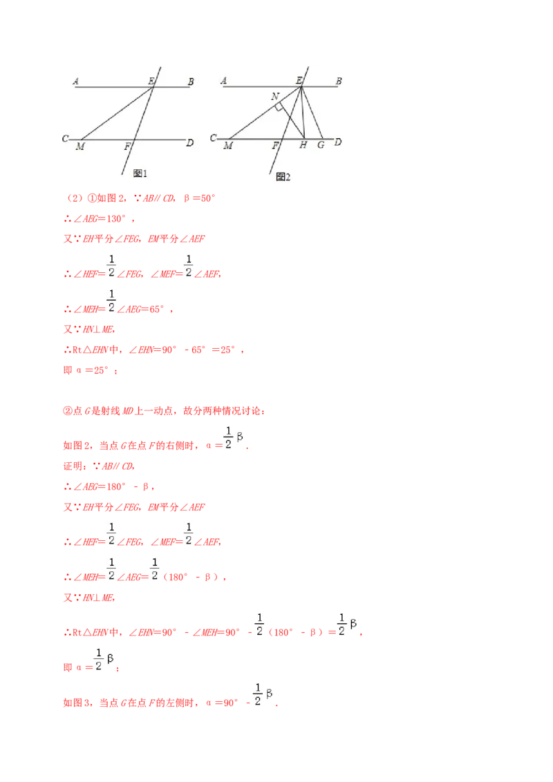 专题18平行线的判定与性质综合题（解析版）_北师大初中数学_8上-北师大版初中数学_旧版_06专项讲练_培优方案2022-2023学年八年级数学上册章节重点复习考点讲义（北师大版）