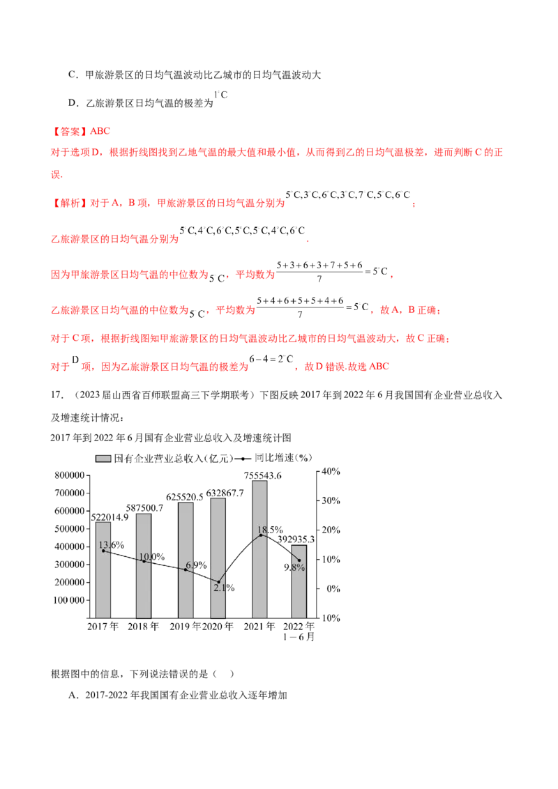 专题26统计图表的应用（解析版）_02高考数学_2024年新高考资料_1.2024一轮复习_2024年高考数学热点难点特色专题分题型强化训练（新高考专用）