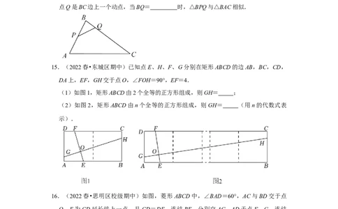 专题4.2.2相似三角形的判定（能力提升）（原卷版）_北师大初中数学_9上-北师大版初中数学_06专项讲练_2022-2023学年九年级数学上册《同步考点解读&bull;专题训练》（北师大版）