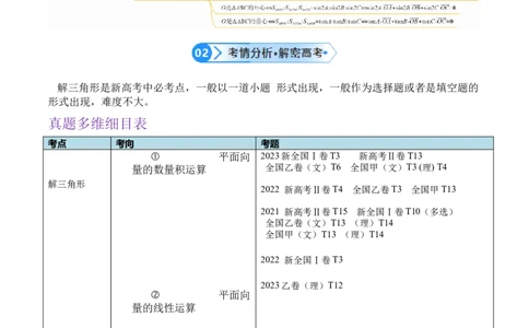 专题3.4平面向量及其应用（解析版）_02高考数学_新高考复习资料_2024年新高考资料_二轮复习资料_高频考点解密2024年高考数学二轮复习高频考点追踪与预测（新高考专用）_讲义