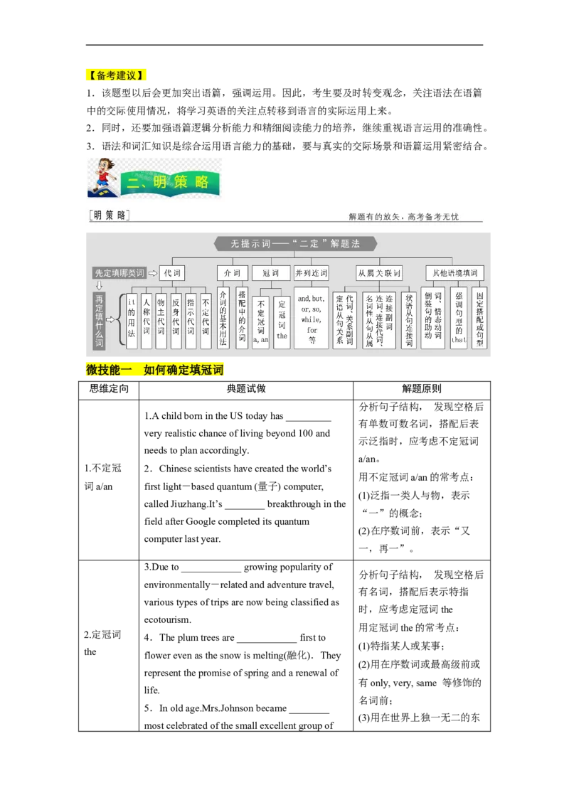 专题24语法填空之无提示词（原卷版）_03高考英语_通用版（老高考）复习资料_2023年复习资料_二轮复习_2023年高考英语毕业班二轮热点题型归纳与变式演练（全国通用）