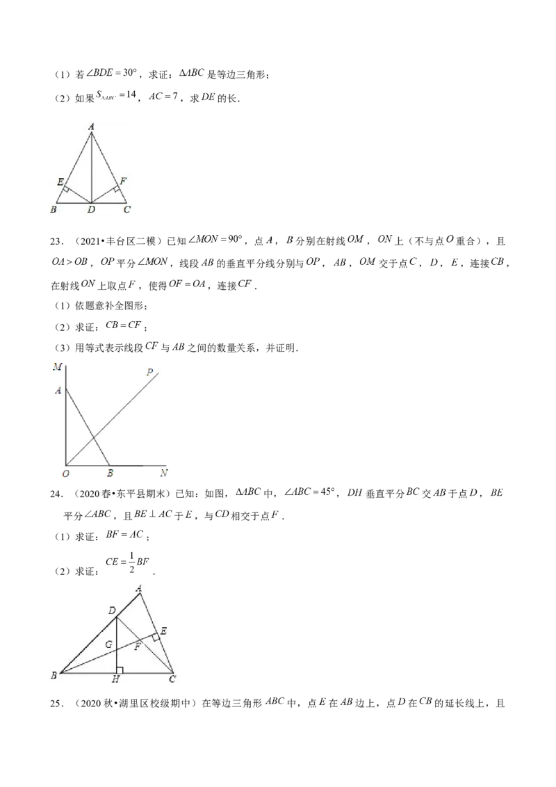 专题1.9第1章三角形的证明单元测试（能力过关卷）-八年级数学下册尖子生同步培优题典（原卷版）北师大版_北师大初中数学_8下-北师大版初中数学_旧版-可参考_05习题试卷_2单元试卷