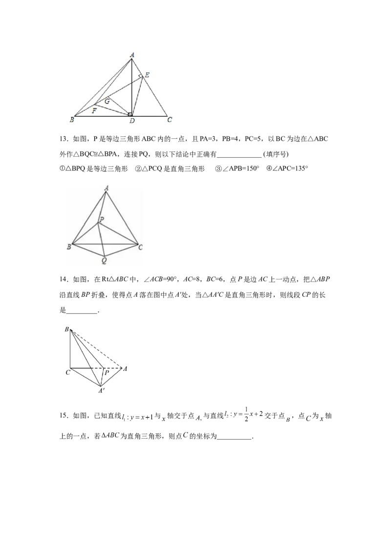 专题1.8直角三角形（培优篇）（专项练习）-八年级数学下册基础知识专项讲练（北师大版）_北师大初中数学_8下-北师大版初中数学_旧版-可参考_05习题试卷_1课时练习_同步练习（第3套）