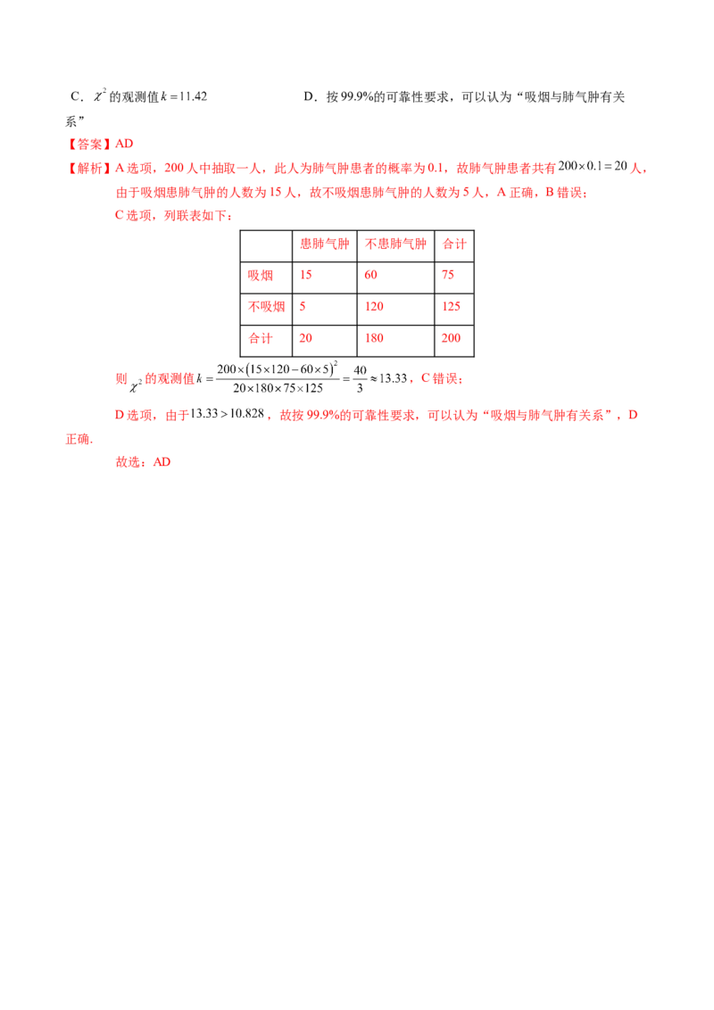 专题18统计与成对数据的统计分析（解析版）_2024年新高考资料_1.2024一轮复习_2024年高考数学一轮复习知识清单（新高考专用）
