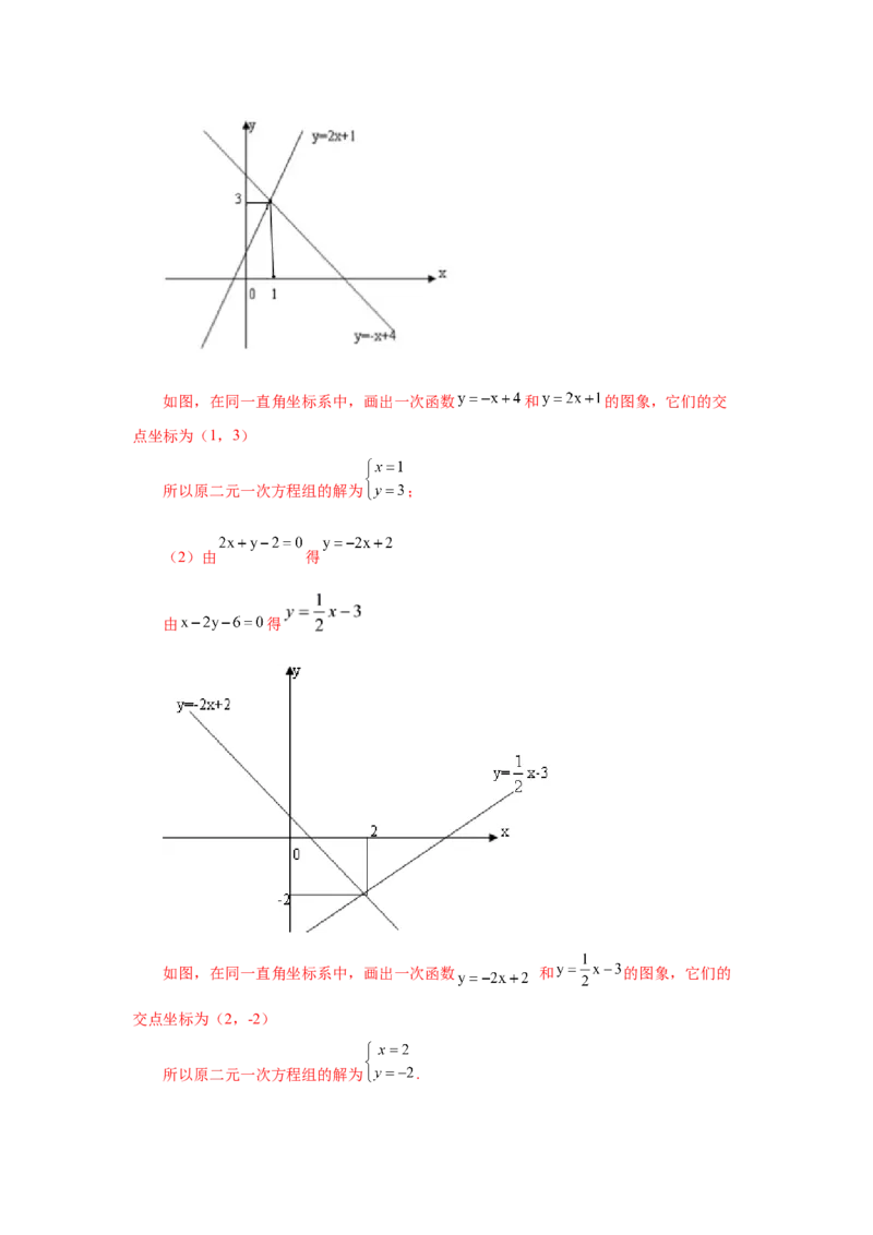 专题5.20二元一次方程（组）与一次函数（知识讲解）-2021-2022学年八年级数学上册基础知识专项讲练（北师大版）_北师大初中数学_8上-北师大版初中数学_旧版_06专项讲练