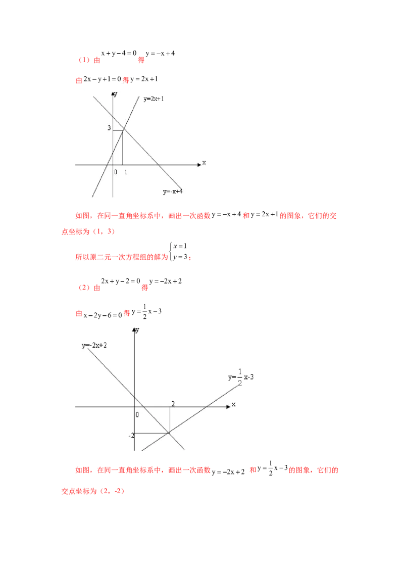 专题5.20二元一次方程（组）与一次函数（知识讲解）-2021-2022学年八年级数学上册基础知识专项讲练（北师大版）_北师大初中数学_8上-北师大版初中数学_旧版_06专项讲练