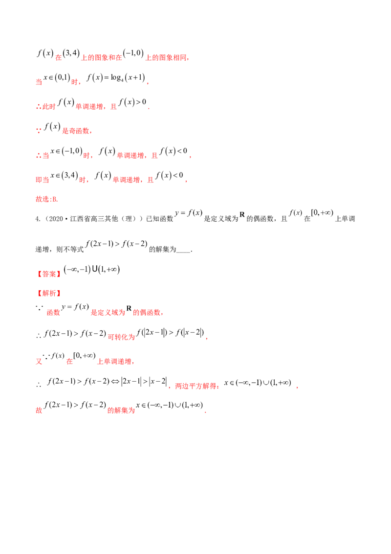 专题3.3函数的奇偶性与周期性2022年高考数学一轮复习讲练测（新教材新高考）（讲）解析版_02高考数学_新高考复习资料_2022年新高考资料