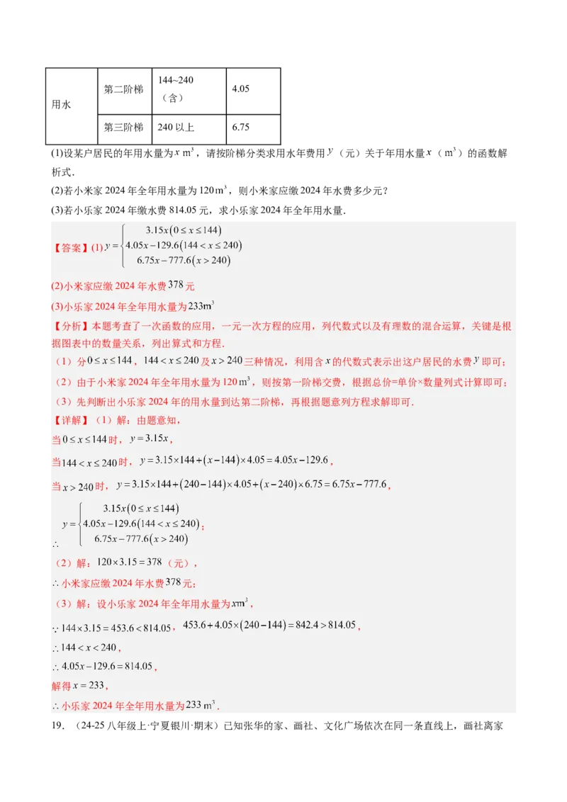 专题4.4一次函数的应用（高效培优讲义）（教师版）(1)_北师大初中数学_8上-北师大版初中数学_初中数学北师大8上-2025秋季新版_第二套推荐25_08专项讲练