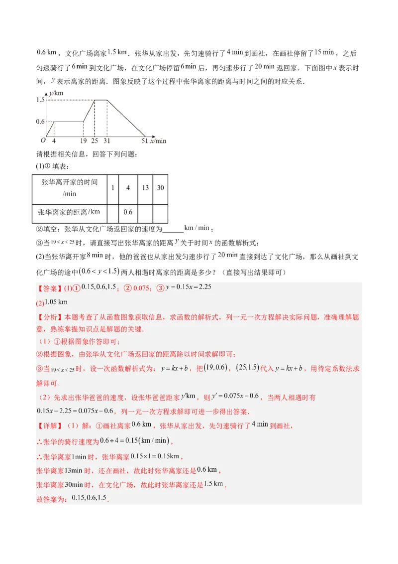 专题4.4一次函数的应用（高效培优讲义）（教师版）(1)_北师大初中数学_8上-北师大版初中数学_初中数学北师大8上-2025秋季新版_第二套推荐25_08专项讲练