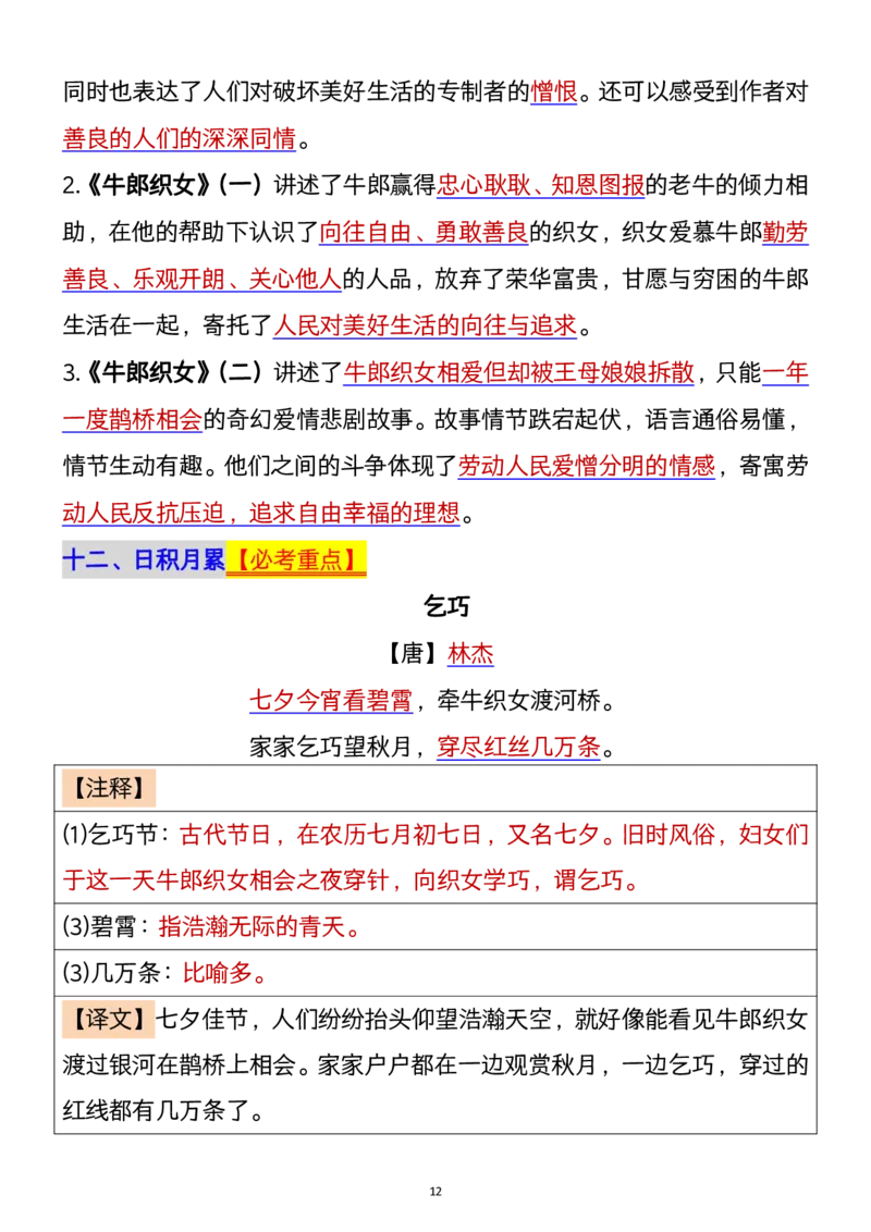 1112五年级上册语文1-8单元单元知识点归纳梳理(1)_小学1-6年级常用的上册资源汇总_五年级上册资料(1)