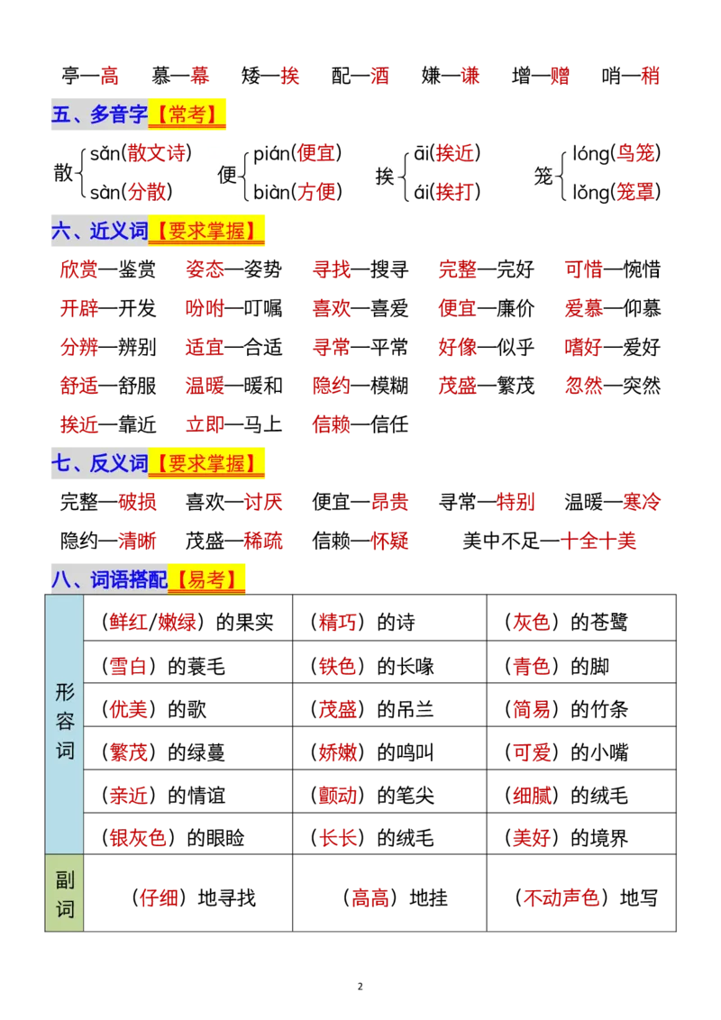 1112五年级上册语文1-8单元单元知识点归纳梳理(1)_小学1-6年级常用的上册资源汇总_五年级上册资料(1)