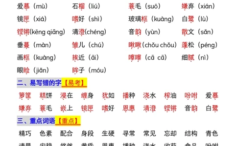 1112五年级上册语文1-8单元单元知识点归纳梳理(1)_小学1-6年级常用的上册资源汇总_五年级上册资料(1)