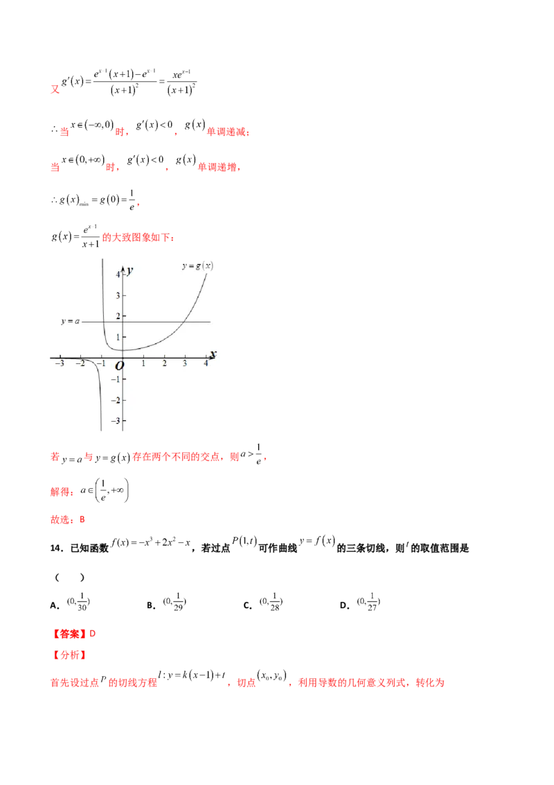专题32导数几何意义问题必刷100题(解析版)_02高考数学_新高考复习资料_2022年新高考资料_千题百练2022高考数学