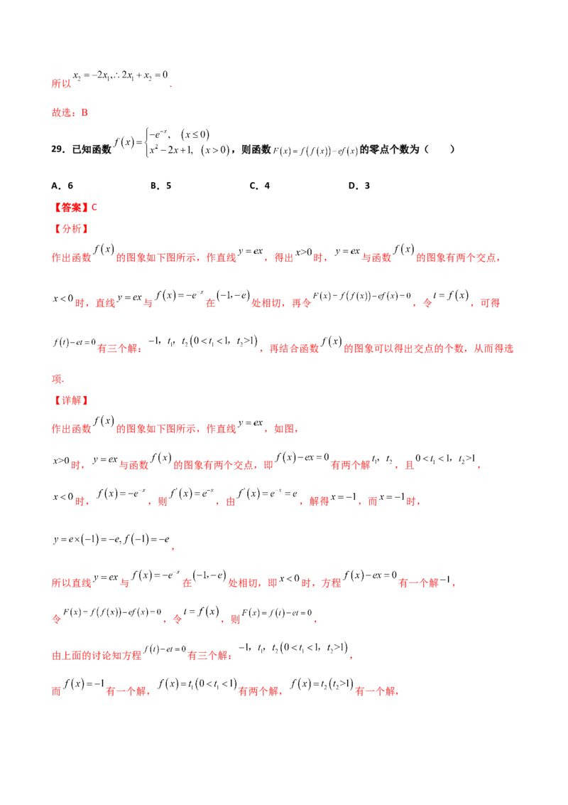 专题32导数几何意义问题必刷100题(解析版)_02高考数学_新高考复习资料_2022年新高考资料_千题百练2022高考数学