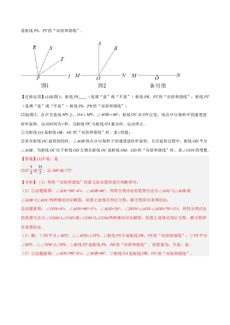 专题11与角相关的旋转（翻折）问题专项讲练（解析版）_北师大初中数学_7上-北师大版初中数学_7上-初中数学北师大（旧版）赠送_06专项讲练