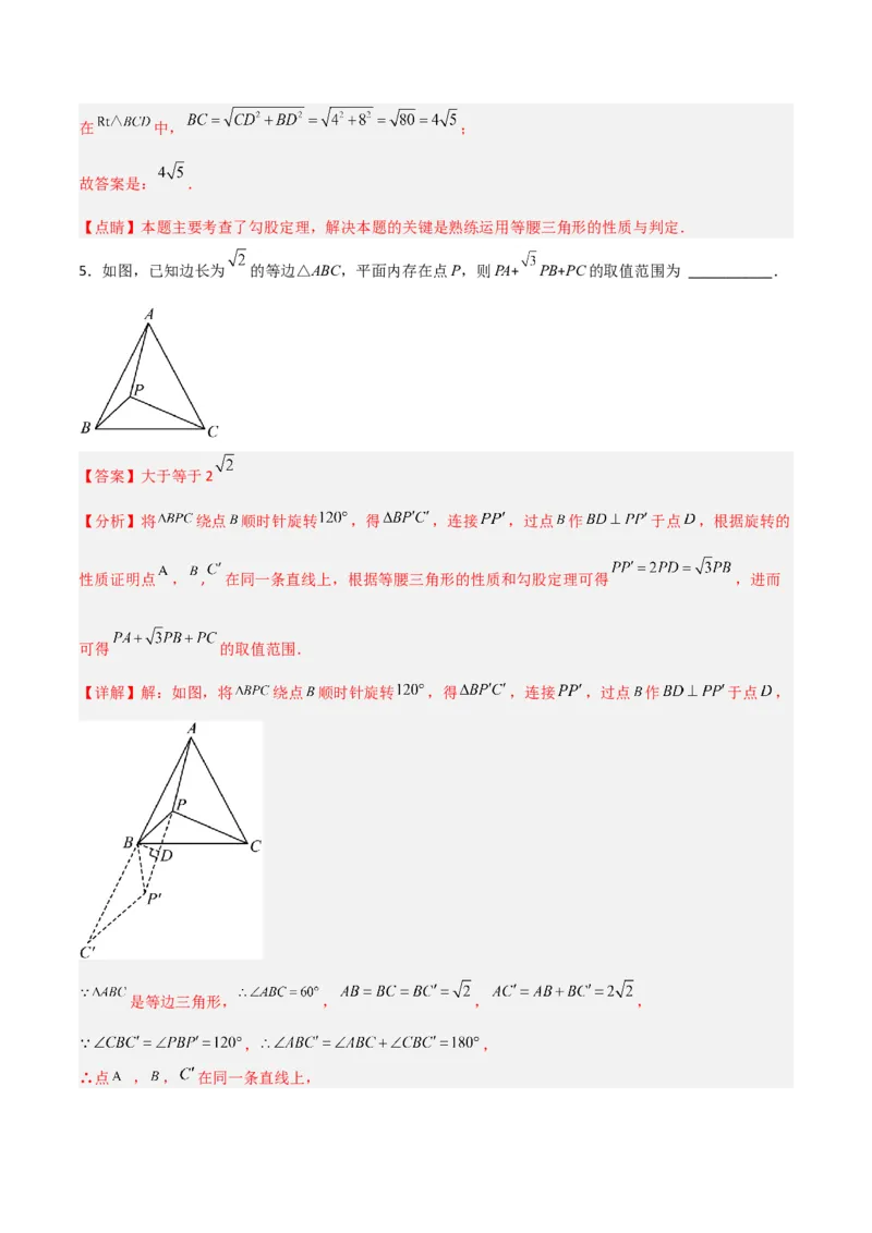 北师大八年级下册第1章~第5章B卷压轴题考点训练（二）（解析版）_北师大初中数学_8下-北师大版初中数学_旧版-可参考_06专项讲练