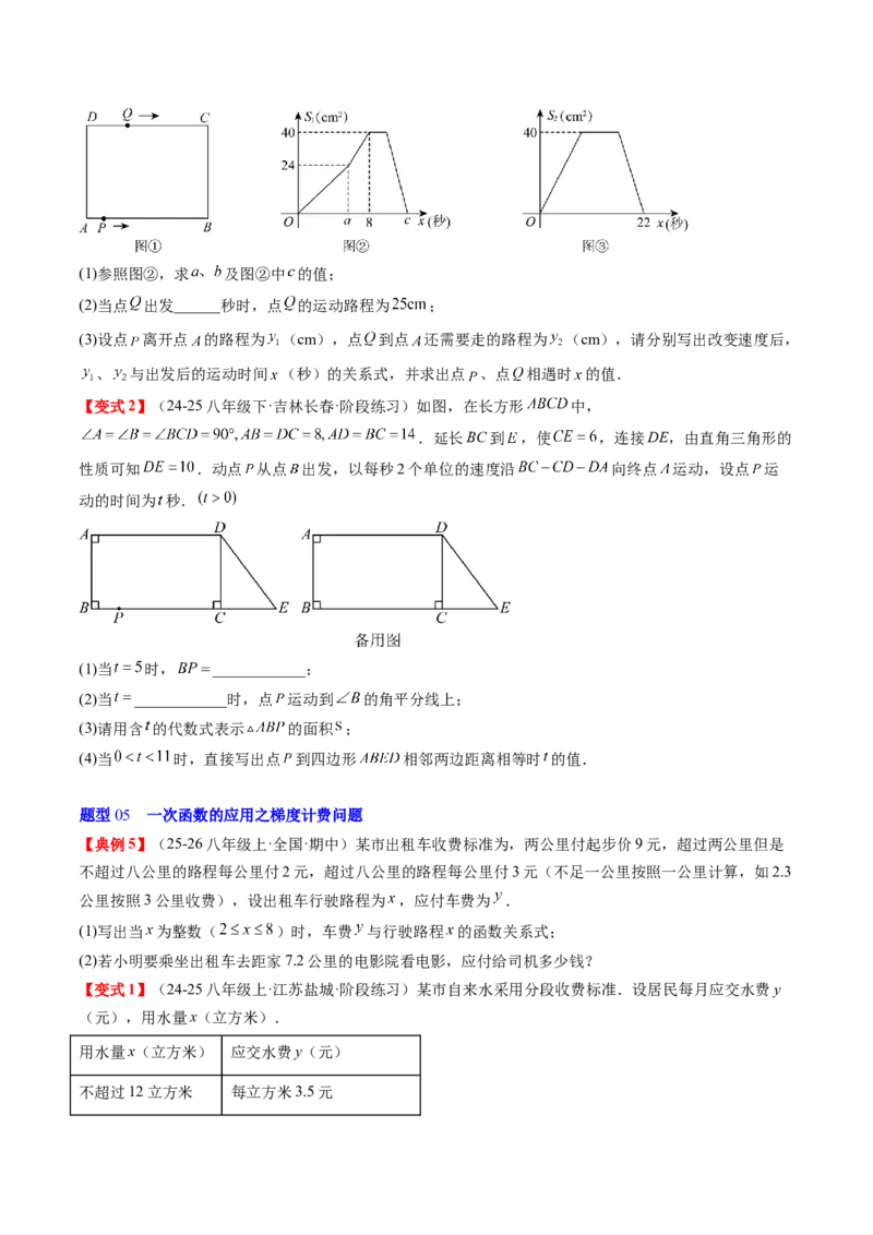 专题4.4一次函数的应用（高效培优讲义）（学生版）_北师大初中数学_8上-北师大版初中数学_初中数学北师大8上-2025秋季新版_第二套推荐25_08专项讲练