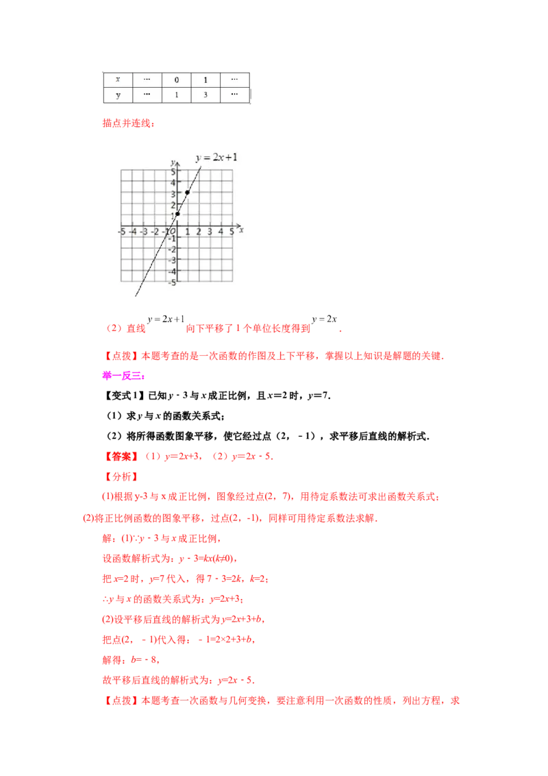 专题4.9一次函数的图象和性质（知识讲解）-2021-2022学年八年级数学上册基础知识专项讲练（北师大版）_北师大初中数学_8上-北师大版初中数学_旧版_06专项讲练