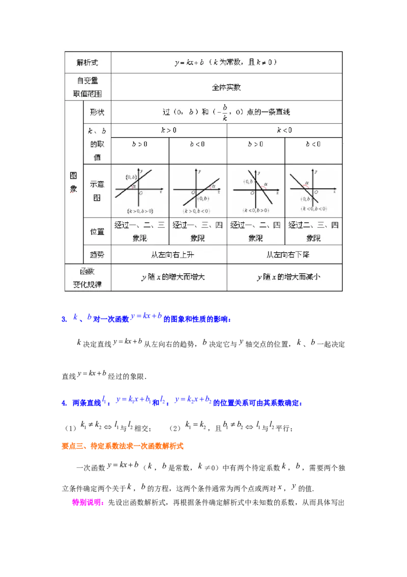 专题4.9一次函数的图象和性质（知识讲解）-2021-2022学年八年级数学上册基础知识专项讲练（北师大版）_北师大初中数学_8上-北师大版初中数学_旧版_06专项讲练