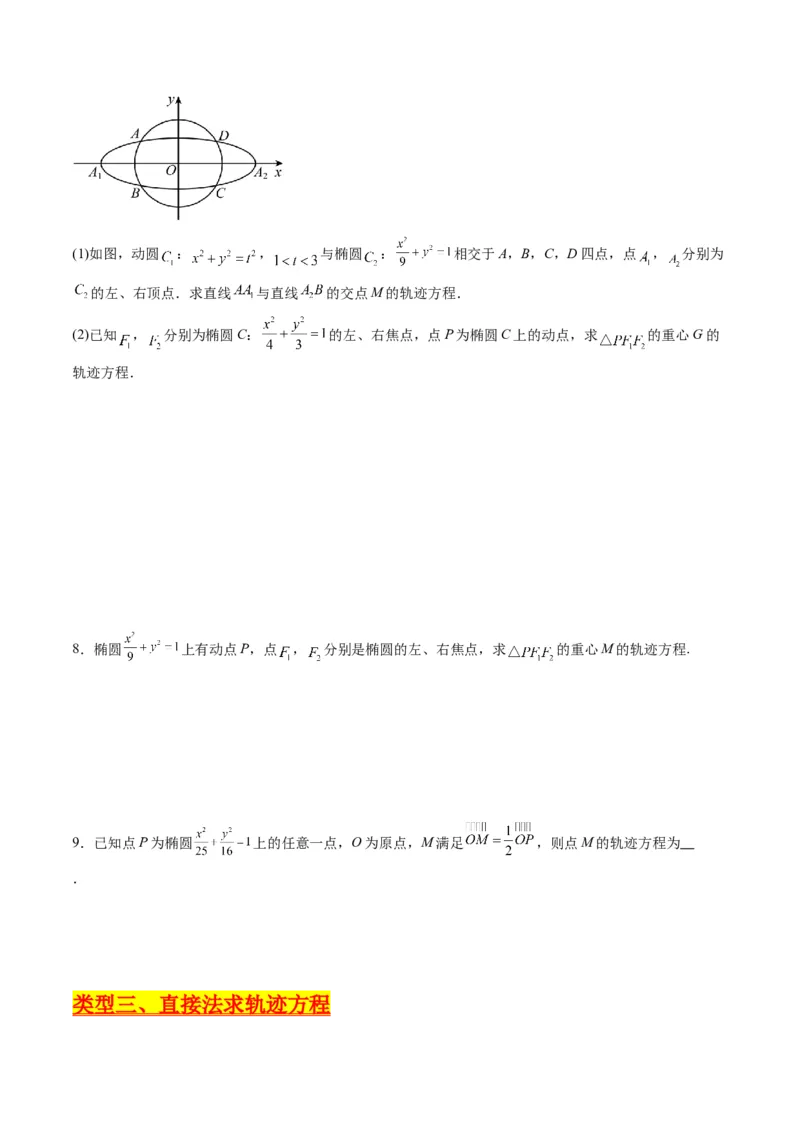 专题32提升专题求曲线的轨迹方程（学生版）_02高考数学_通用版（老高考）复习资料_2024年复习资料_完备战2024年高考数学一轮复习考点帮（全国通用）_核心考点讲练