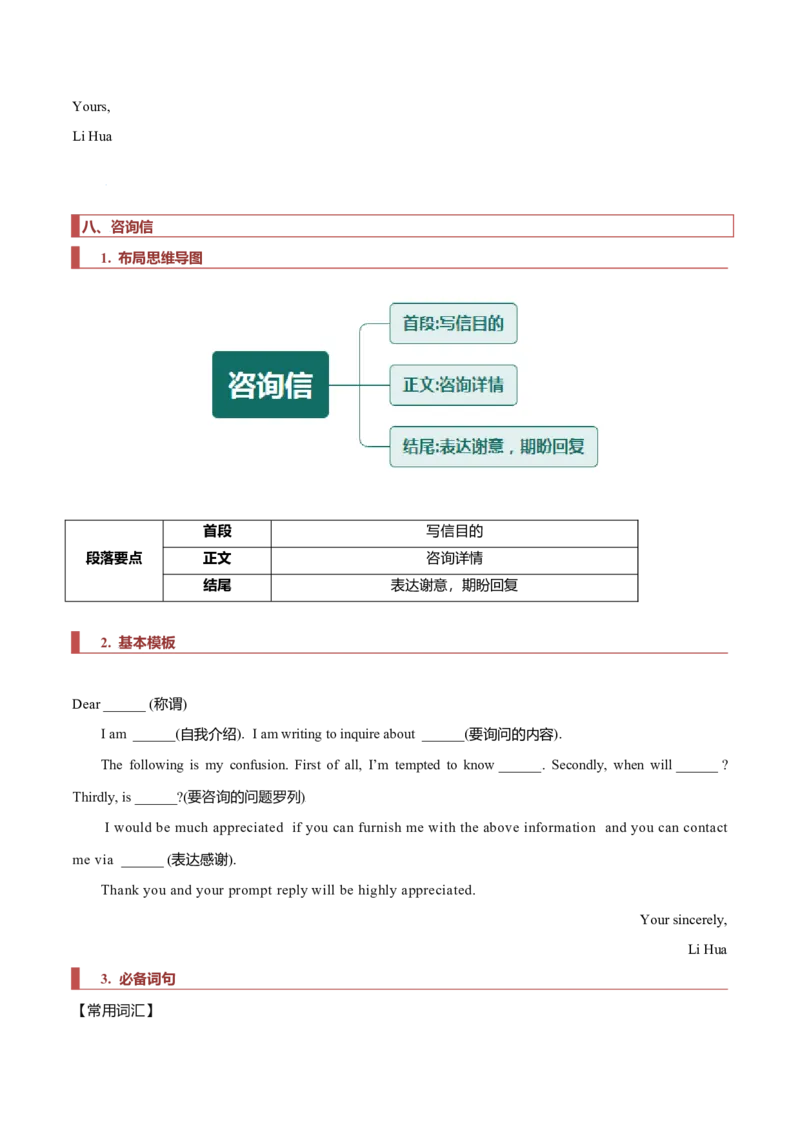 专题24书信类03（申请信、咨询信、投诉信）（原卷版）_03高考英语_新高考复习资料_2023年新高考资料_二轮复习