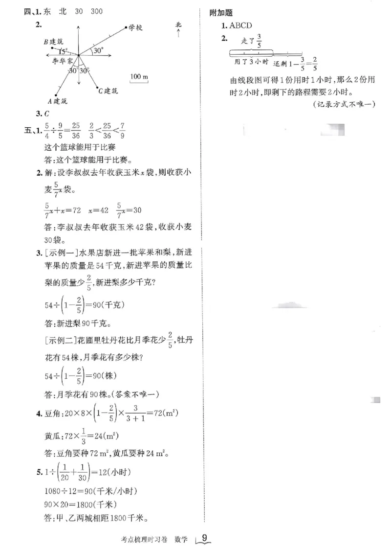 10.17《数学期中检测卷》人教版(1)_小学1-6年级常用的上册资源汇总_六年级上册资料(1)
