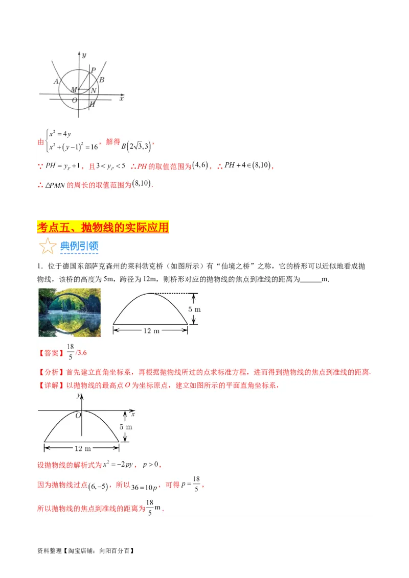专题31抛物线及其性质（教师版）_02高考数学_通用版（老高考）复习资料_2024年复习资料_完备战2024年高考数学一轮复习考点帮（全国通用）_核心考点讲练