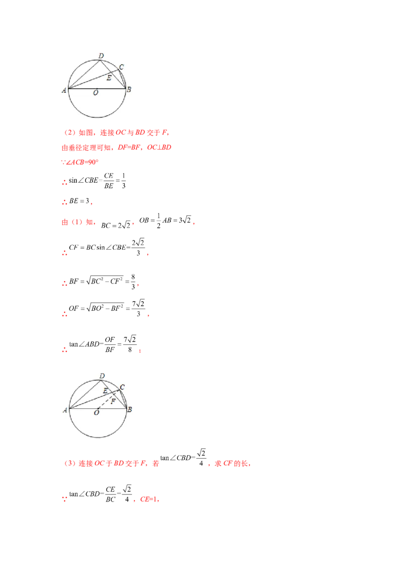专题3.13垂径定理专题训练（培优篇）（专项练习）--学年_北师大初中数学_9下-北师大版初中数学_05习题试卷_1课时练习_同步练习（第2套）