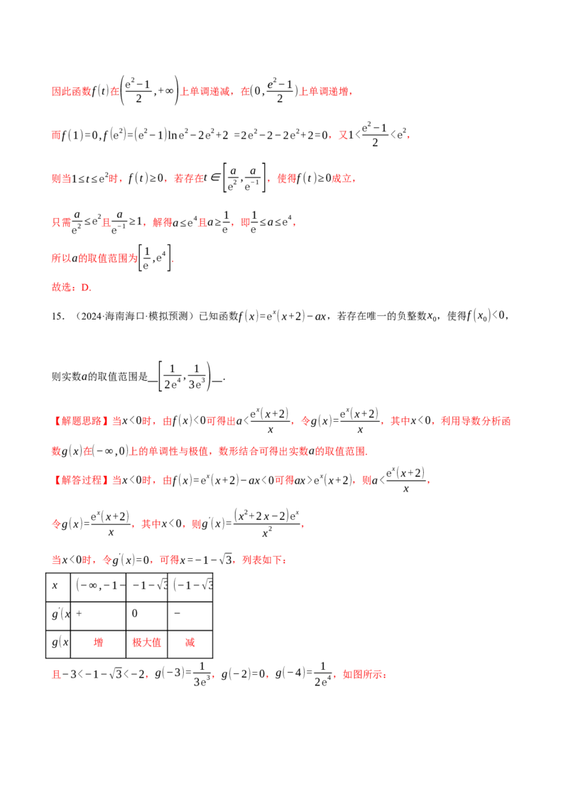 专题3.6导数的综合应用（练习）（举一反三）（新高考专用）（解析版）_02高考数学_2025年新高考资料_二轮复习_2025年高考数学二轮复习举一反三专练（新高考专用）3379928
