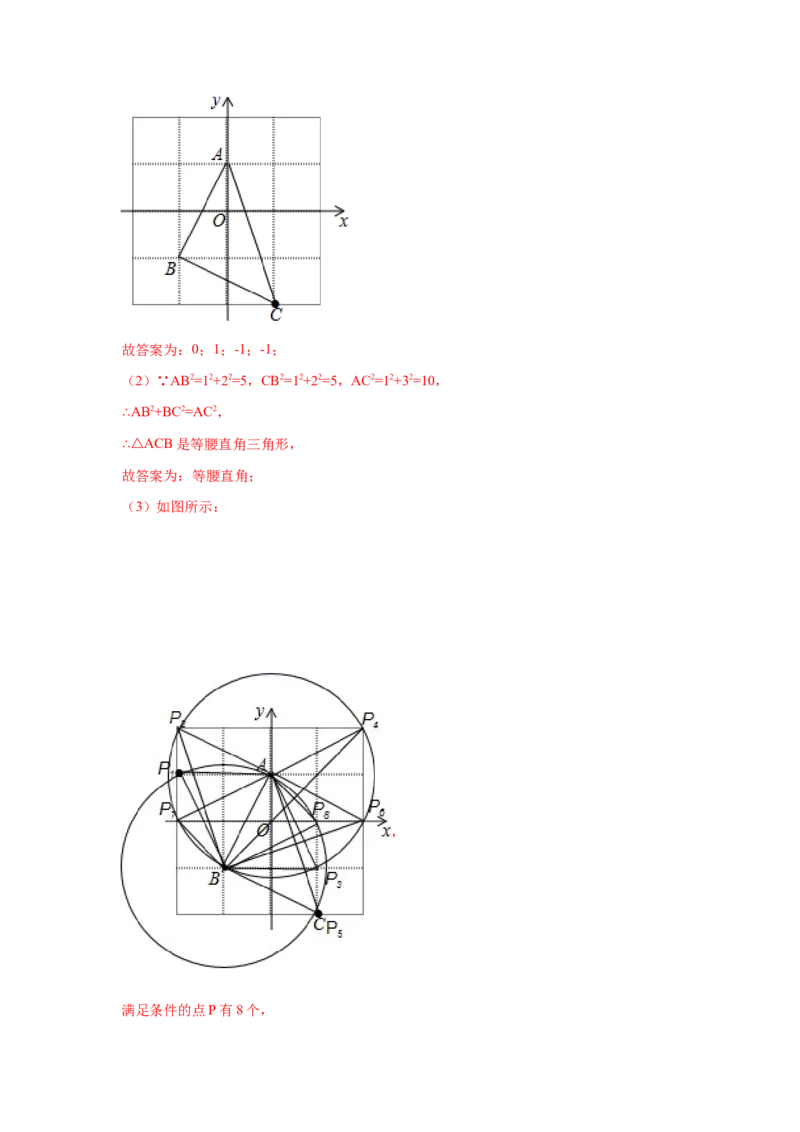 专题3.15平面直角坐标系背景下的存在性问题（专项练习）-2021-2022学年八年级数学上册基础知识专项讲练（北师大版）_北师大初中数学_8上-北师大版初中数学_旧版_06专项讲练