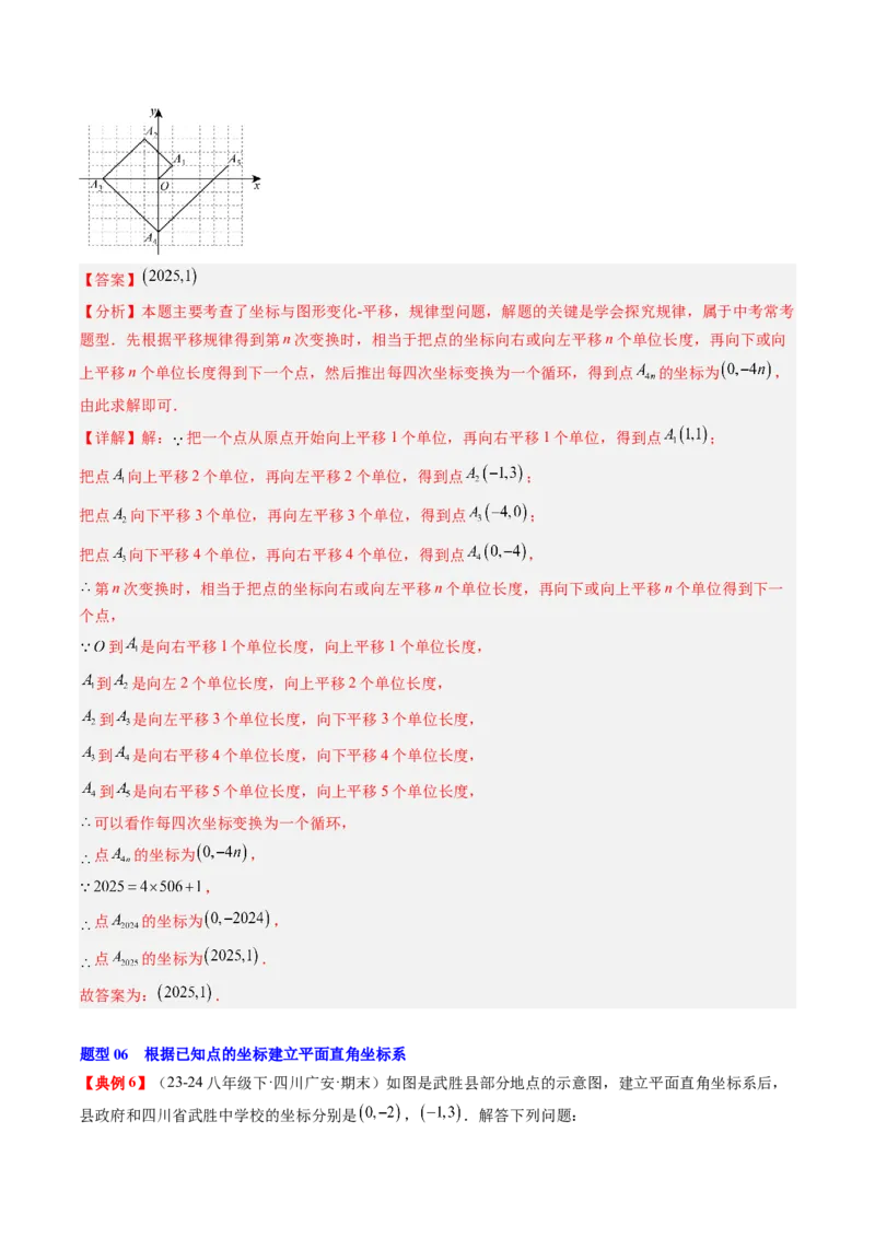 专题3.3第三章复习位置与坐标（2大考点+10大题型+强化训练）（高效培优讲义）（教师版）_北师大初中数学_8上-北师大版初中数学_初中数学北师大8上-2025秋季新版_第二套推荐25