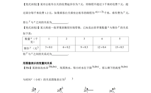 专题3.1变量之间的关系（原卷版）_北师大初中数学_7下-北师大版初中数学_7下-初中数学北师大版（旧版）赠送_06专项讲练