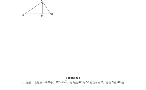 专题4.4射影定理（强化）（原卷版）_北师大初中数学_9上-北师大版初中数学_06专项讲练_题型分层练2022-2023学年九年级数学上册单元题型精练（基础题型+强化题型）（北师大版）