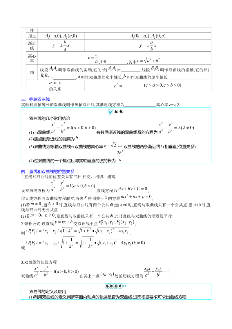 专题30双曲线及其性质（学生版）_02高考数学_通用版（老高考）复习资料_2024年复习资料_完备战2024年高考数学一轮复习考点帮（全国通用）_核心考点讲练
