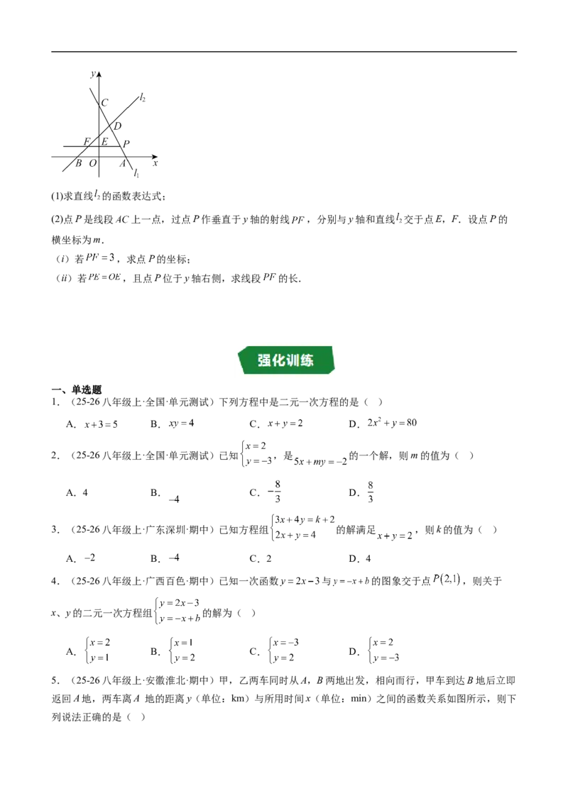 专题5.5第五章复习二元一次方程组（高效培优讲义）（学生版）_北师大初中数学_8上-北师大版初中数学_初中数学北师大8上-2025秋季新版_第二套推荐25_08专项讲练