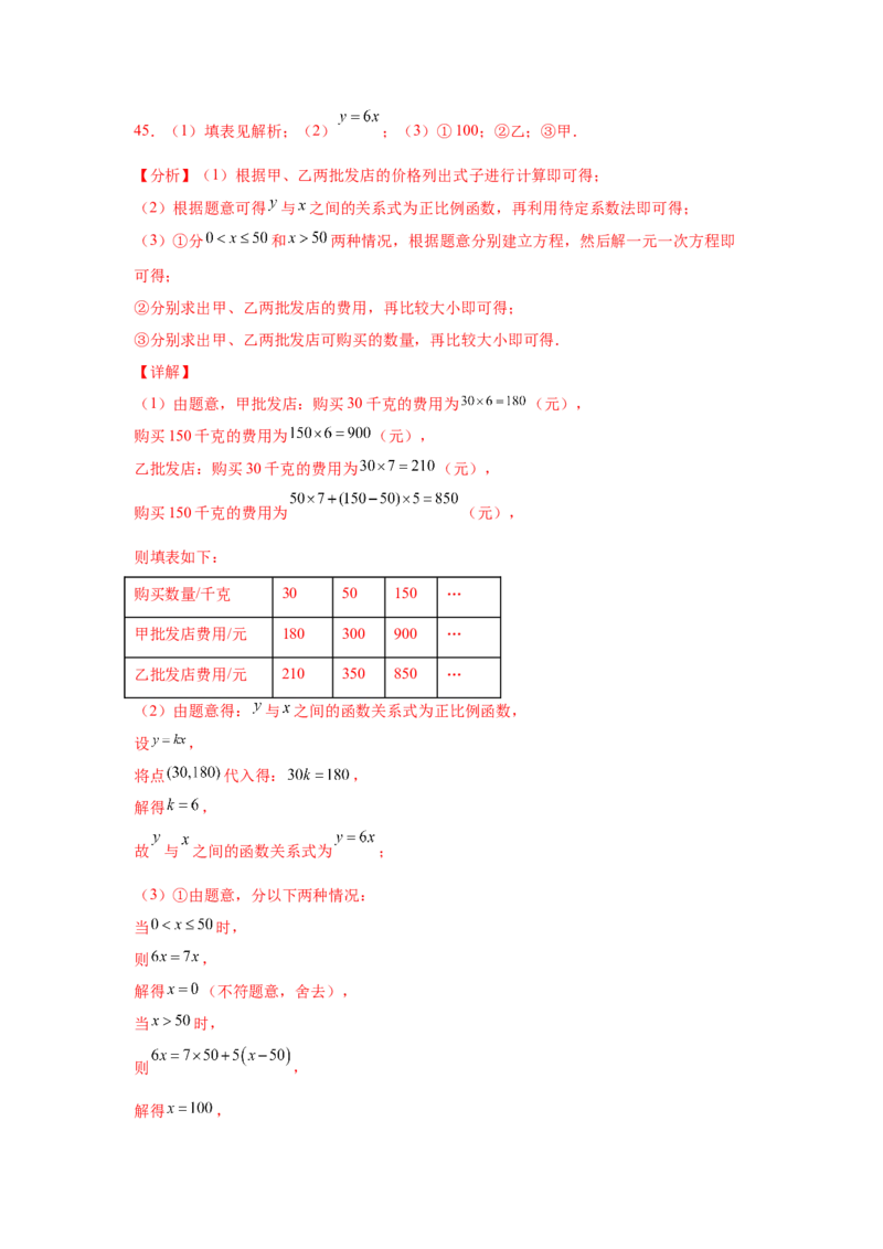 专题4.4正比例函数（专项练习）-2021-2022学年八年级数学上册基础知识专项讲练（北师大版）_北师大初中数学_8上-北师大版初中数学_旧版_06专项讲练