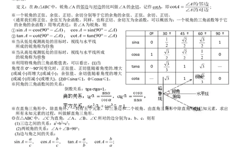 北师大版初中数学九下知识点总结_北师大初中数学_9下-北师大版初中数学_07知识点总结