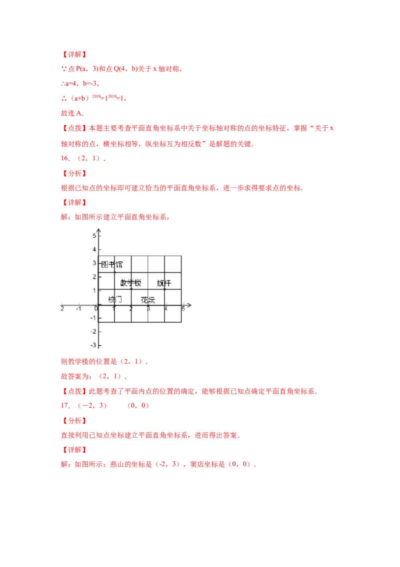 专题3.6轴对称与坐标变化（专项练习）-2021-2022学年八年级数学上册基础知识专项讲练（北师大版）_北师大初中数学_8上-北师大版初中数学_旧版_06专项讲练