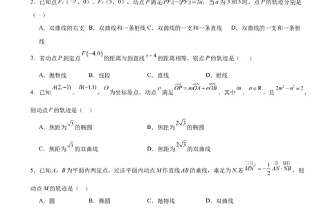 专题32圆锥曲线中的轨迹问题(原卷版)_02高考数学_2024年新高考资料_3.2024专项复习_2024年新高考数学之圆锥曲线专项重难点突破练（新高考专用）