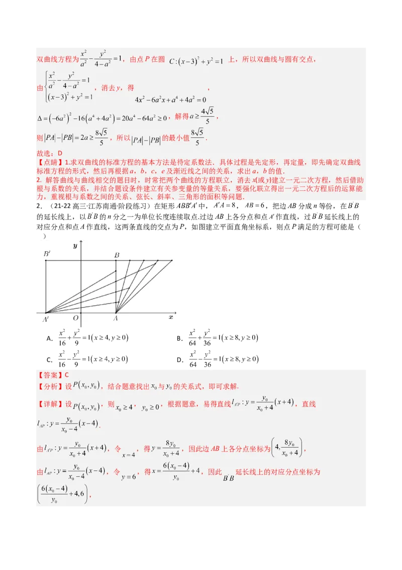 专题22圆锥曲线轨迹全归纳（解析版）_02高考数学_2025年新高考资料_一轮复习_上好课2025年高考数学一轮复习知识清单3246850_题型必备&middot;冲高分