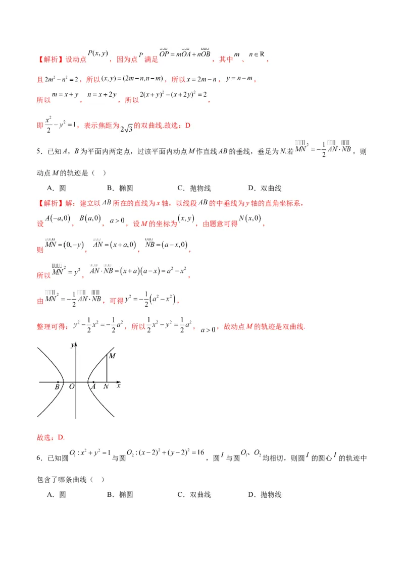 专题32圆锥曲线中的轨迹问题(解析版)_02高考数学_2024年新高考资料_3.2024专项复习_2024年新高考数学之圆锥曲线专项重难点突破练（新高考专用）