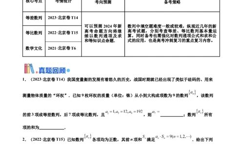 押北京卷第14题数列的性质及应用（原卷版）_2024年新高考资料_5.2024三轮冲刺_备战2024年高考数学临考题号押题（北京专用）322768321