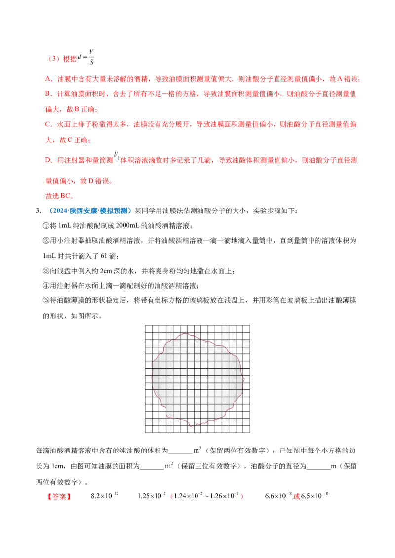 专题21热学和光学实验（练习）（解析版）_03高考英语_2025年新高考资料_二轮复习_01高考语文等多个文件_上好课2025年高考物理二轮复习讲练测（新高考通用）