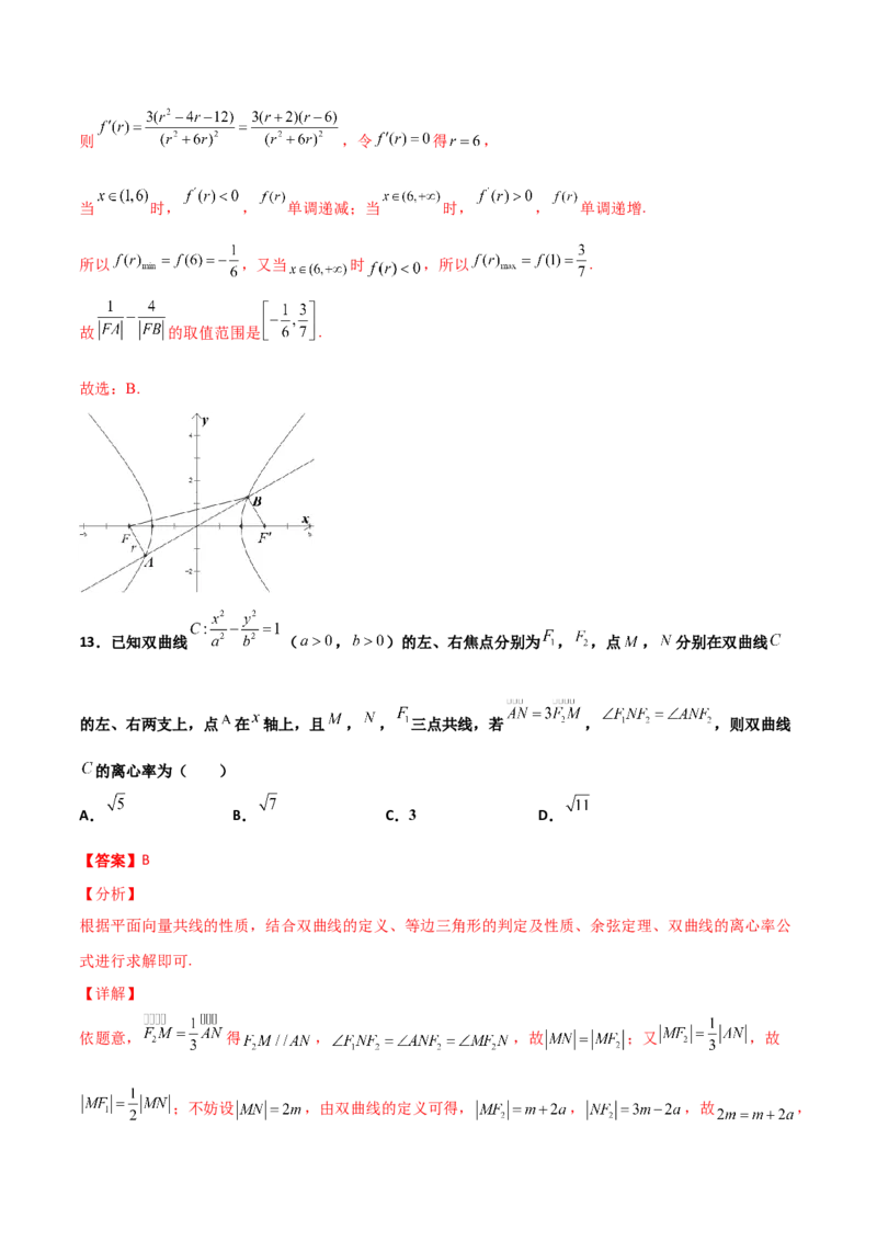 专题25圆锥曲线压轴小题必刷100题(解析版)_02高考数学_新高考复习资料_2022年新高考资料_千题百练2022高考数学