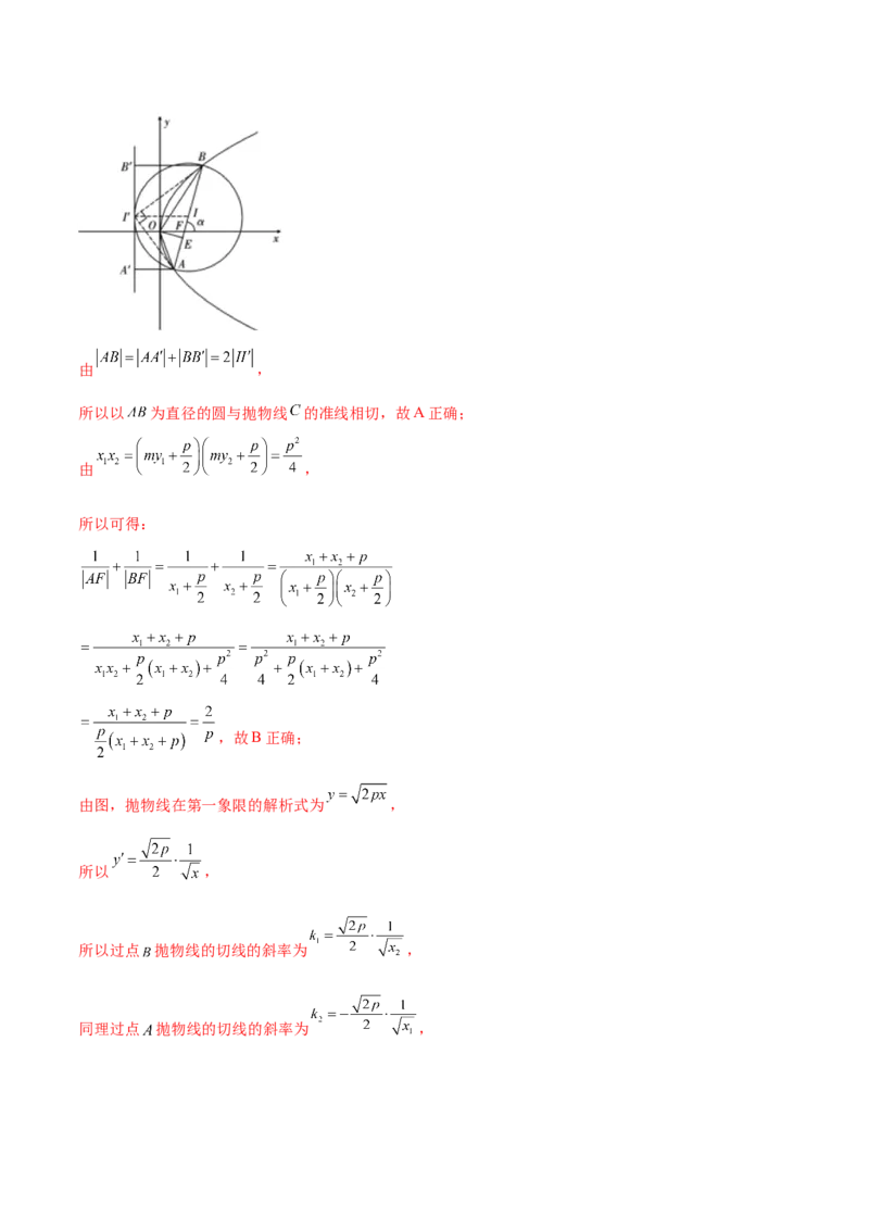 专题25圆锥曲线压轴小题必刷100题(解析版)_02高考数学_新高考复习资料_2022年新高考资料_千题百练2022高考数学